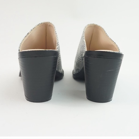 TAHARI WYNDA Slip On Mules Faux Snake Skin - Size 7 - Picture 5 of 9